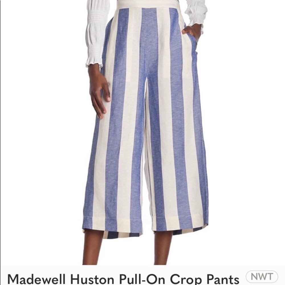 NWT MADEWELL XS wide leg cropped pants